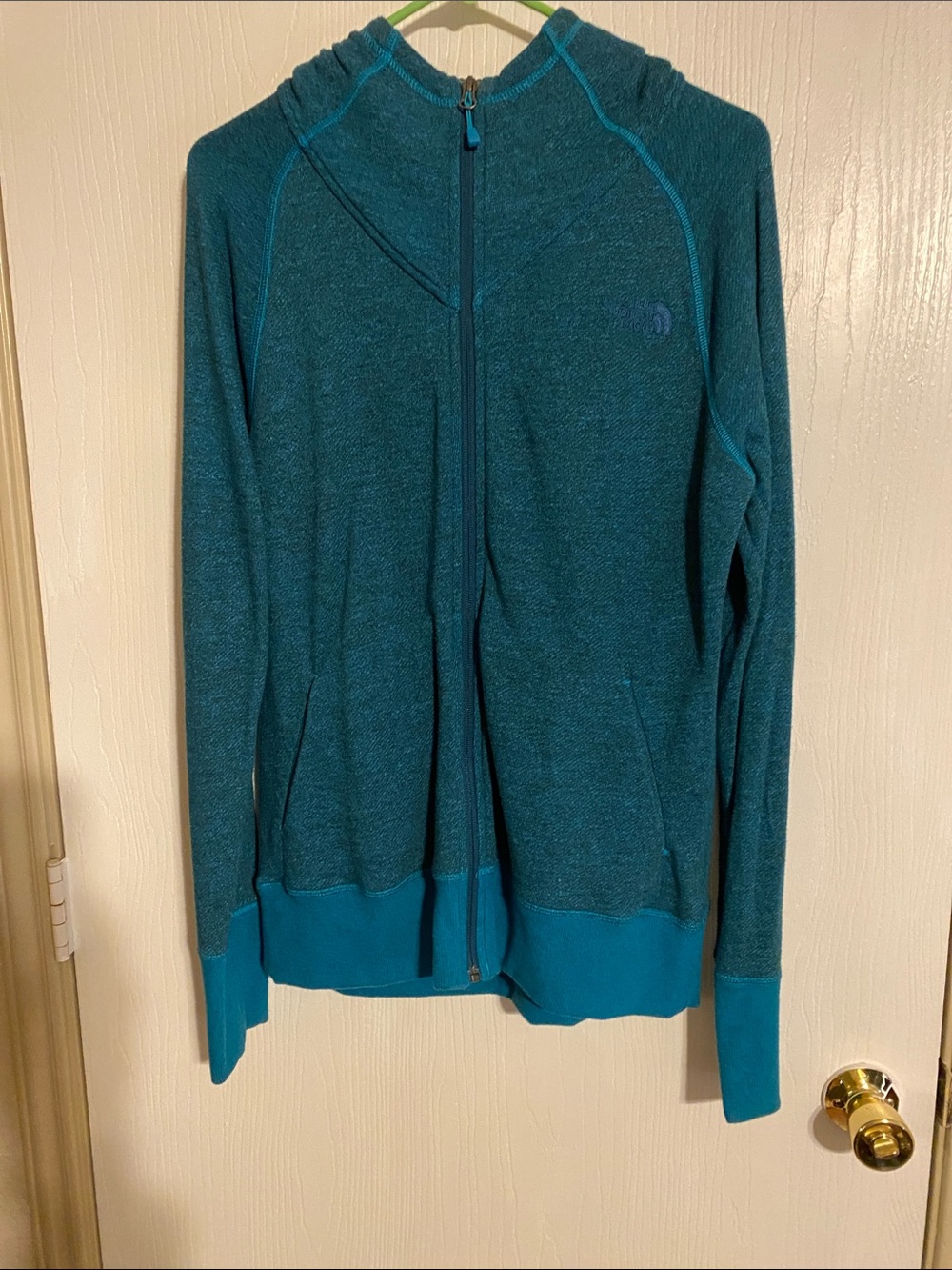 The North Face Teal Full-Zip Hooded Jacket